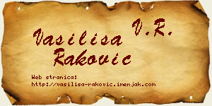 Vasilisa Raković vizit kartica